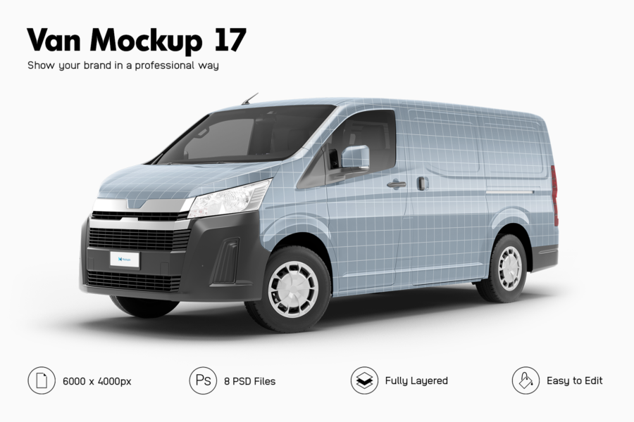 toyota hiace van mockup