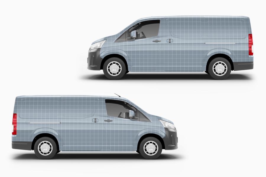 toyota hiace van mockup