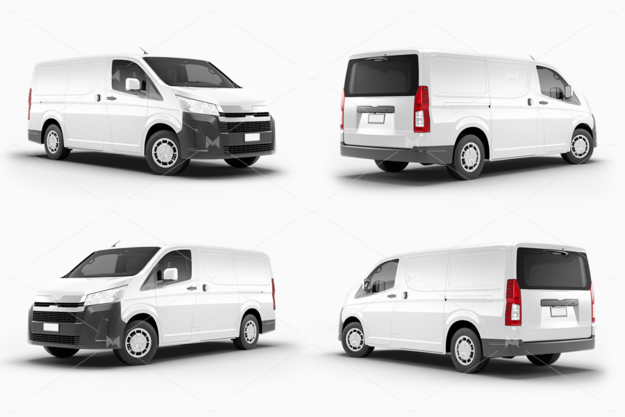 toyota hiace van mockup