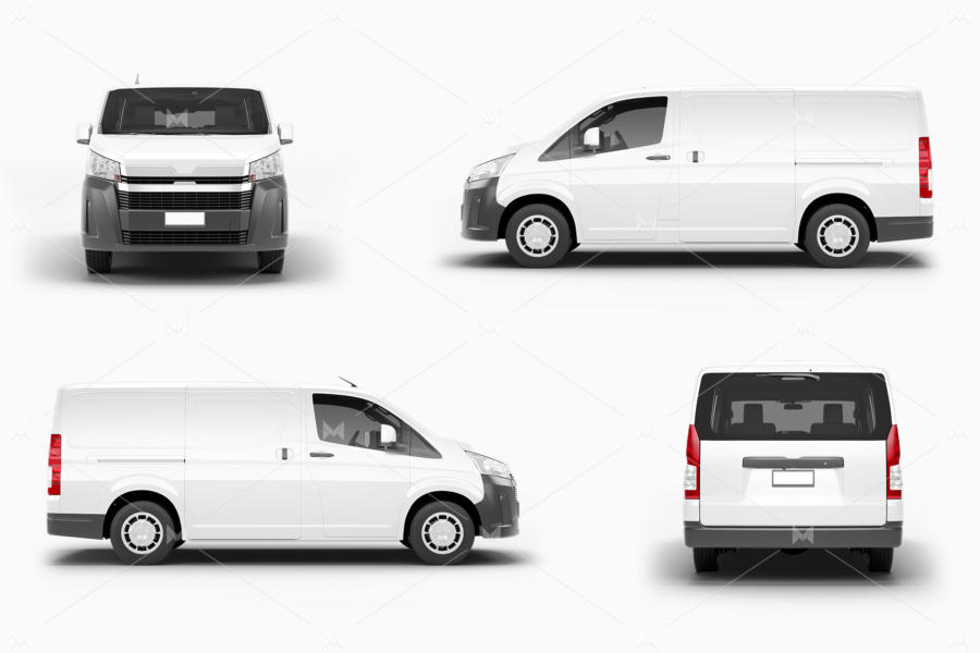 toyota hiace van mockup