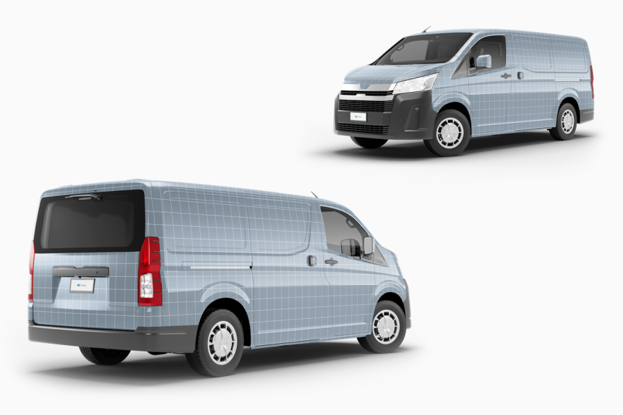 toyota hiace van mockup