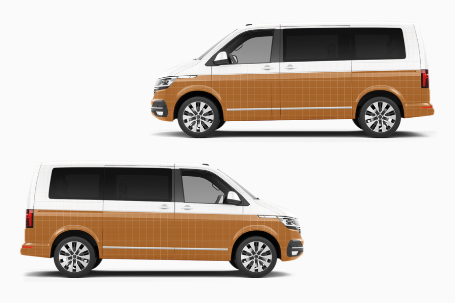 Volkswagen Multivan Passenger Van Mockup