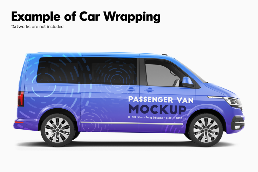 Volkswagen Multivan Passenger Van Mockup