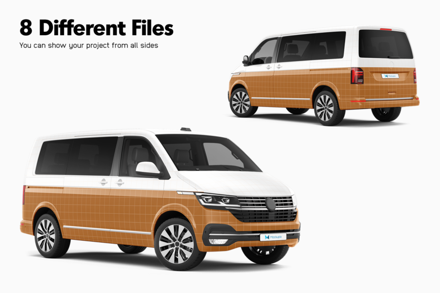 Volkswagen Multivan Passenger Van Mockup