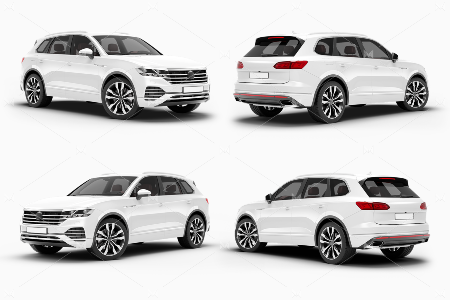 volkswagen touareg suv mockup