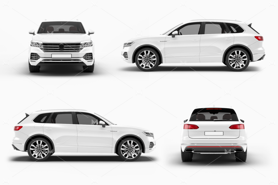 volkswagen touareg suv mockup