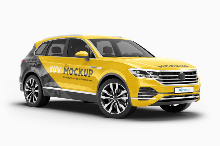 volkswagen touareg suv mockup