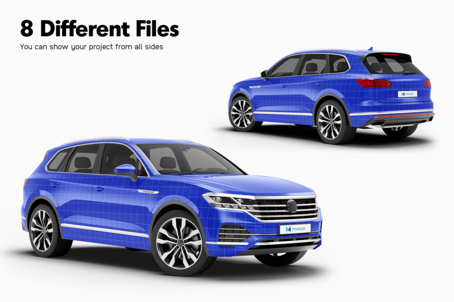 volkswagen touareg suv mockup