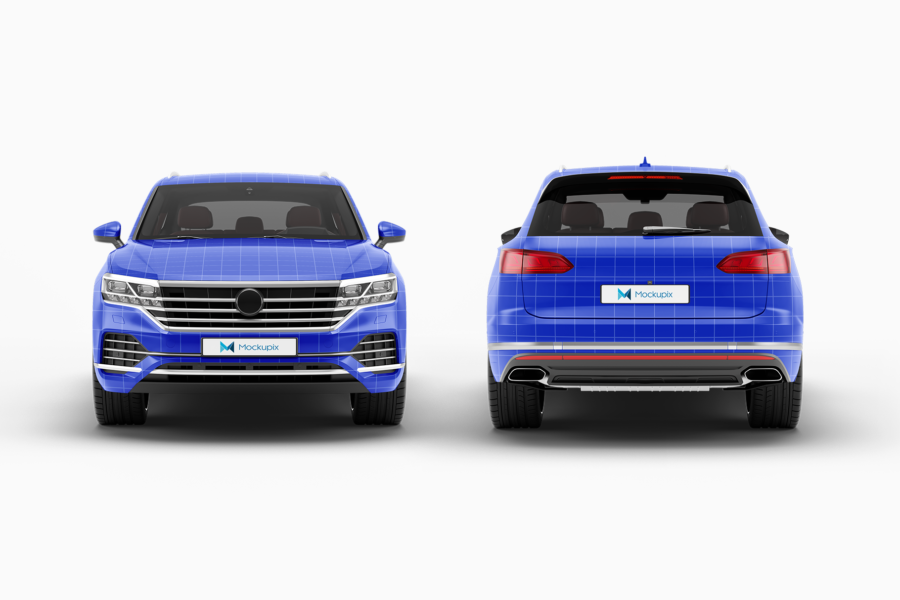 volkswagen touareg suv mockup