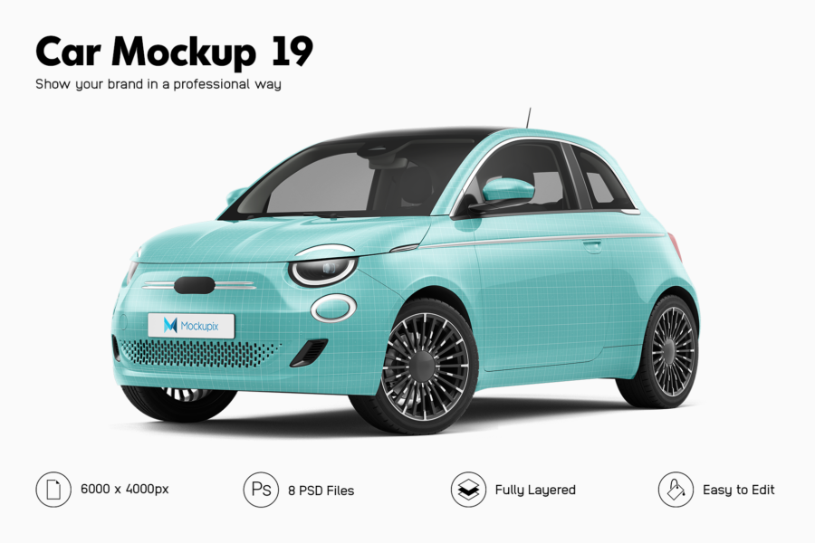 fiat 500 laprima mockup