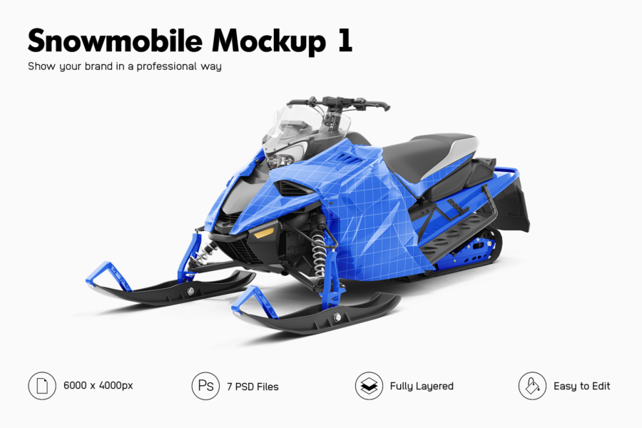 yamaha sidewinder snowmobile mockup