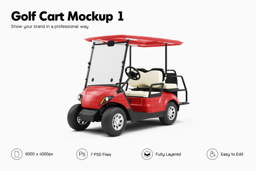 yamaha golf cart mockup