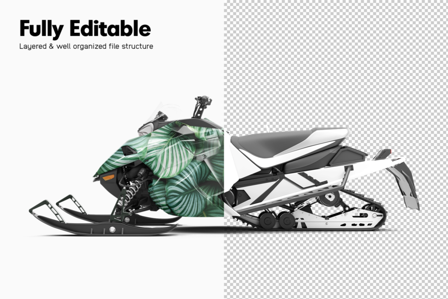 yamaha sidewinder snowmobile mockup