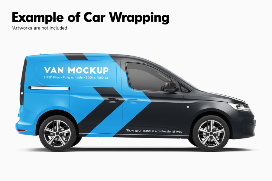 volkswagen caddy van mockup