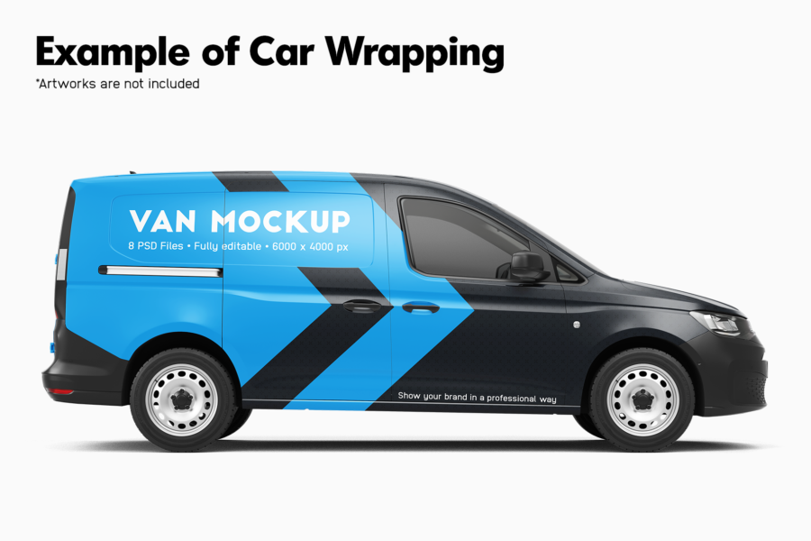 volkswagen caddy maxi van mockup