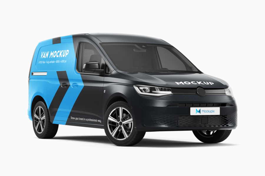 volkswagen caddy van mockup