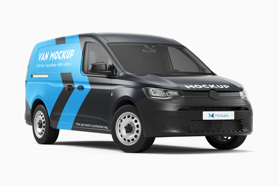 volkswagen caddy maxi van mockup