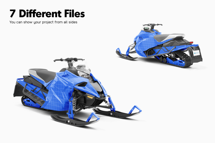 yamaha sidewinder snowmobile mockup