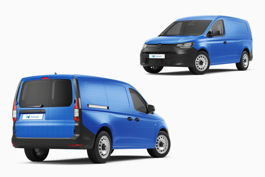 volkswagen caddy maxi van mockup