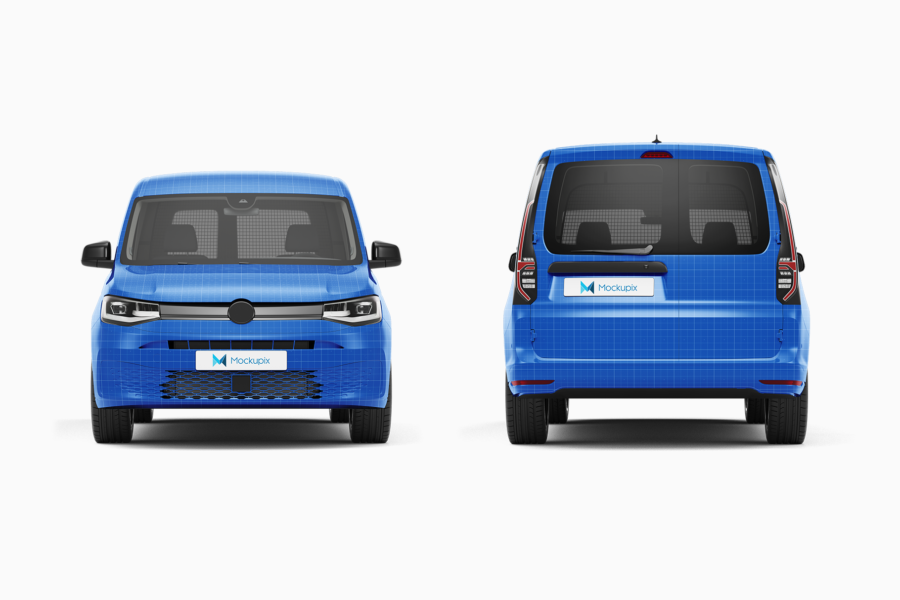 volkswagen caddy van mockup