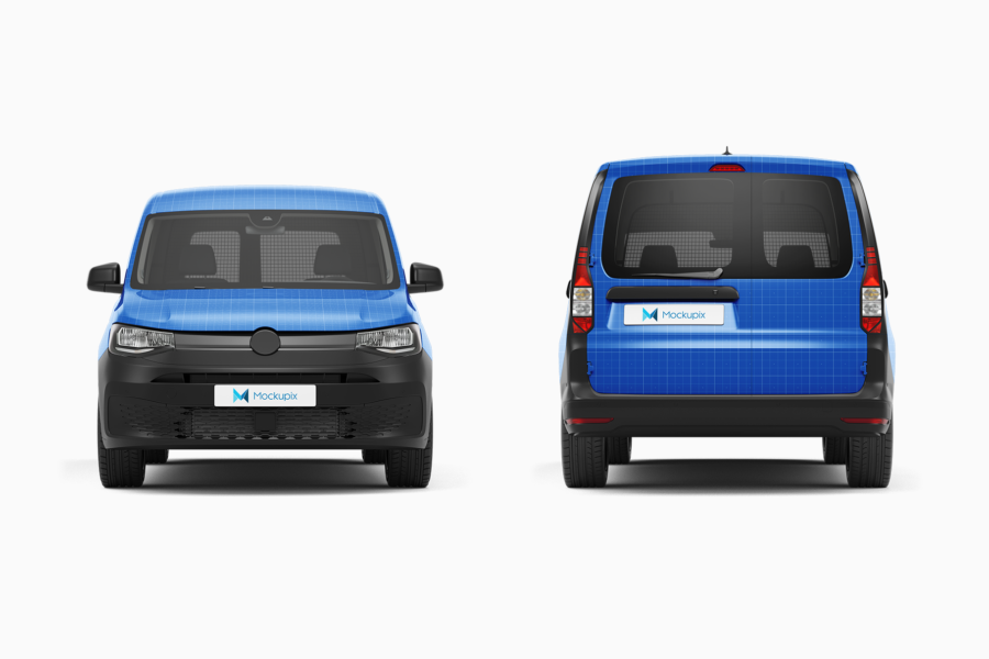 volkswagen caddy maxi van mockup