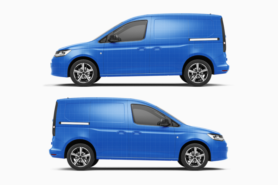 volkswagen caddy van mockup