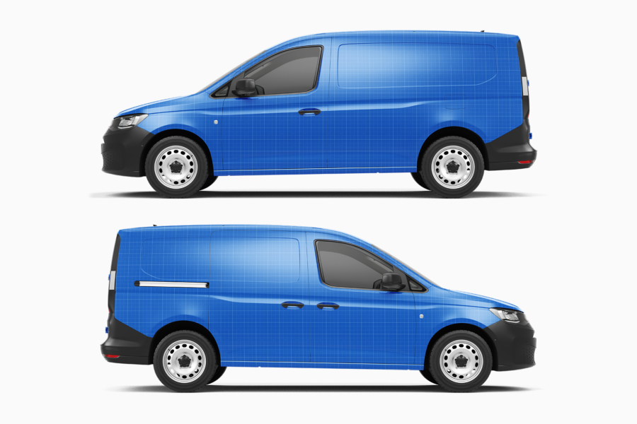 volkswagen caddy maxi van mockup