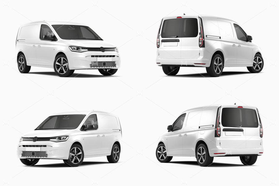 volkswagen caddy van mockup