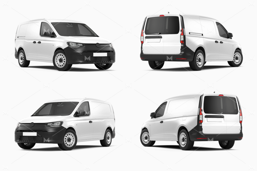 volkswagen caddy maxi van mockup