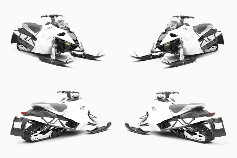 yamaha sidewinder snowmobile mockup