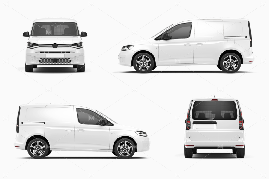 volkswagen caddy van mockup