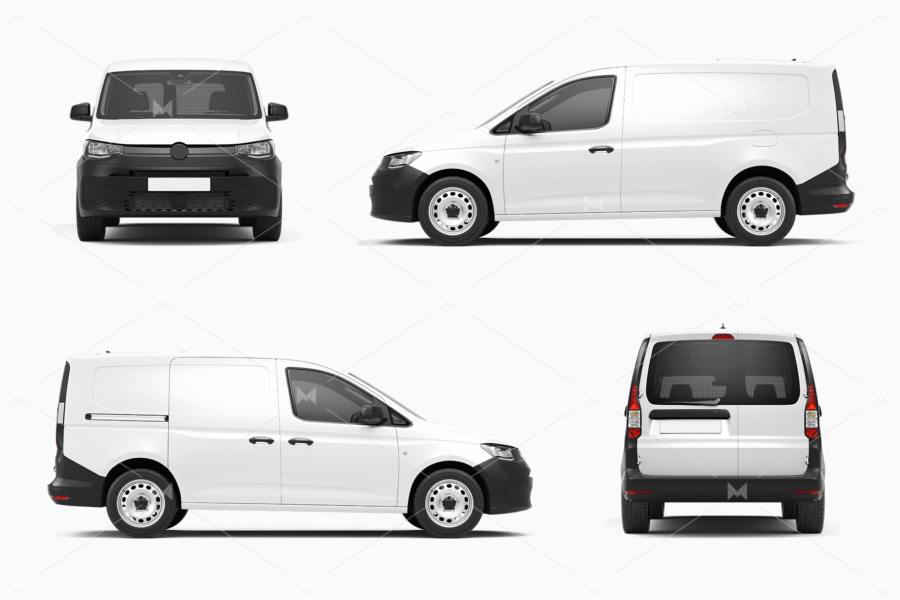 volkswagen caddy maxi van mockup