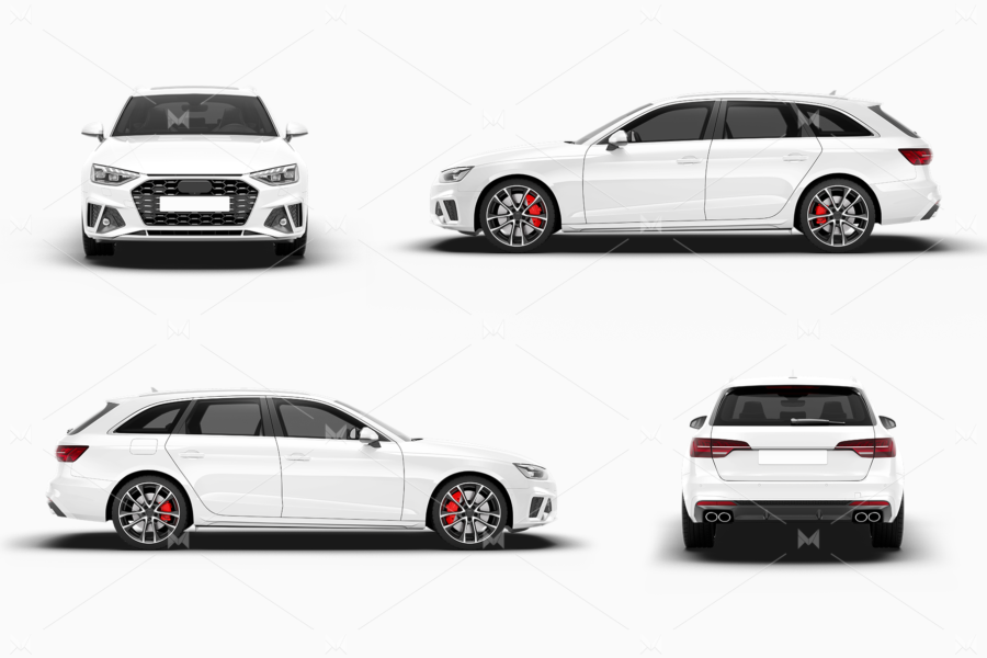 Audi S4 Avant Mockup