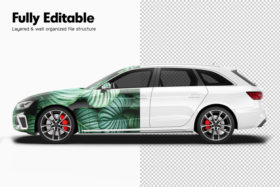 Audi S4 Avant Mockup