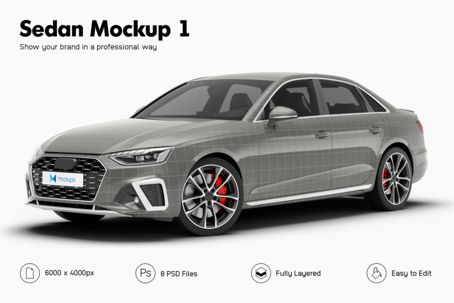 audi s4 car mockup