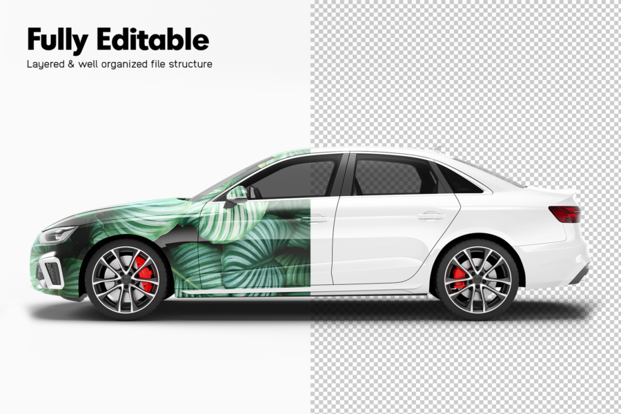 audi s4 car mockup