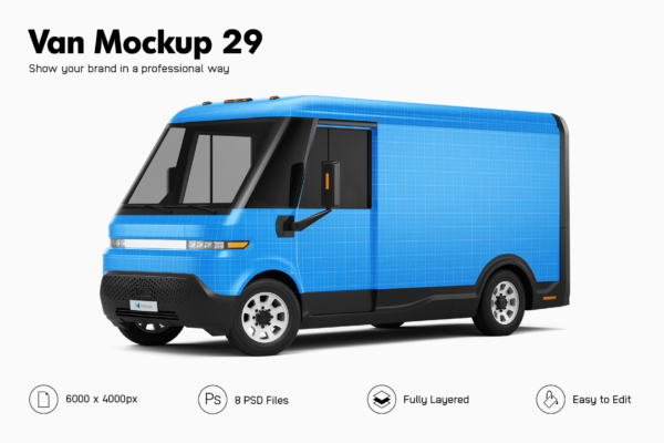 bright drop 400 van mockup