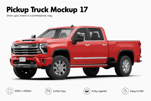 chevrolet silverado 2025 truck mockup