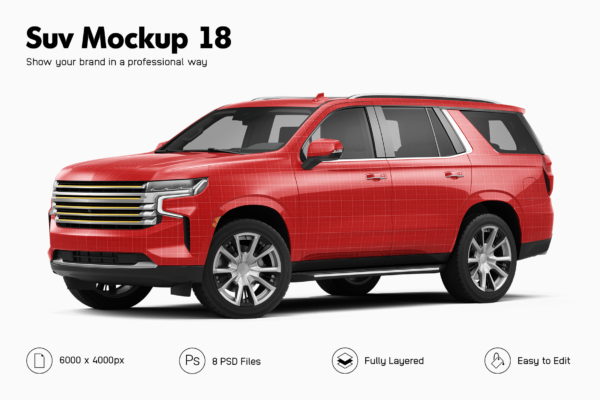 chevrolet tahoe suv mockup