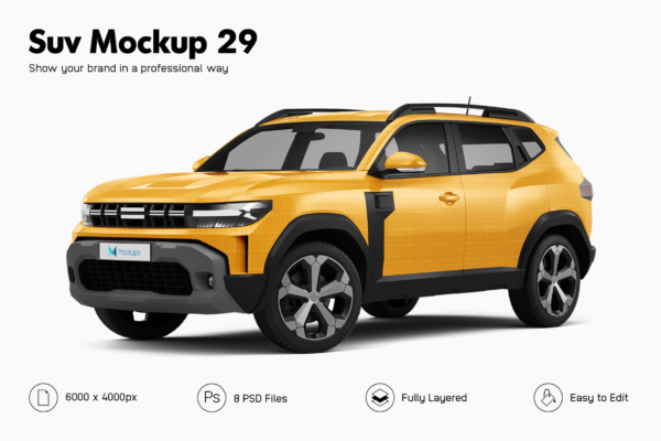 dacia duster suv mockup