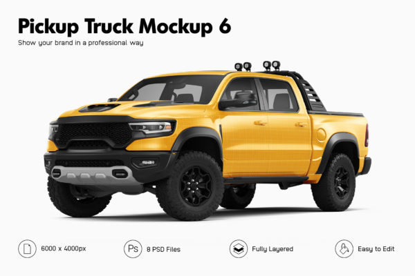 dodge ram trx truck mockup
