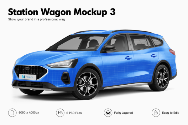 ford focus estate car mockup