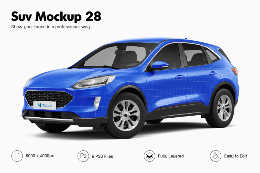 ford kuga suv mockup
