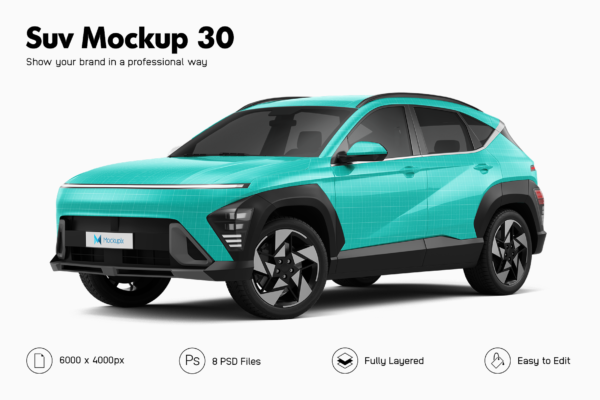 hyundai kona suv mockup