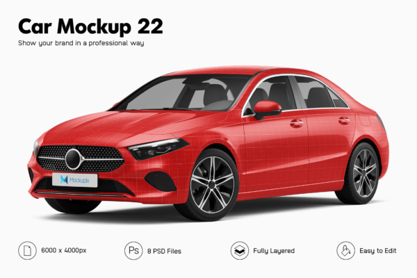 mercedes a class car mockup
