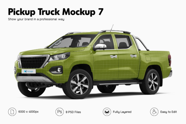 peugeot landtrek pickup truck mockup