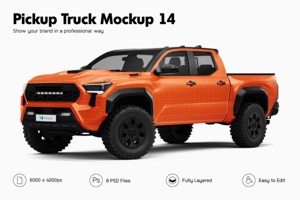 toyota tacoma trd truck mockup
