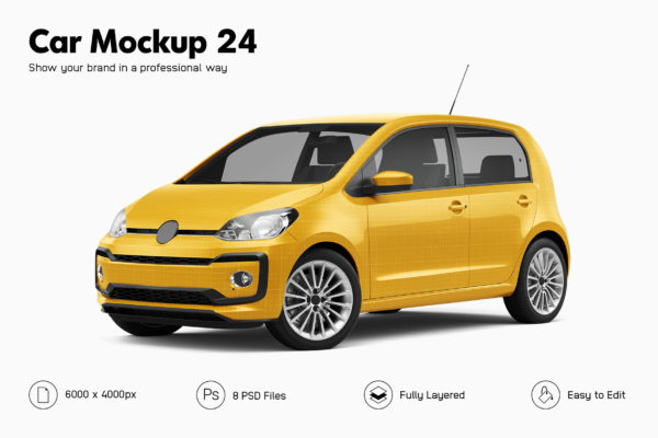 vw up car mockup