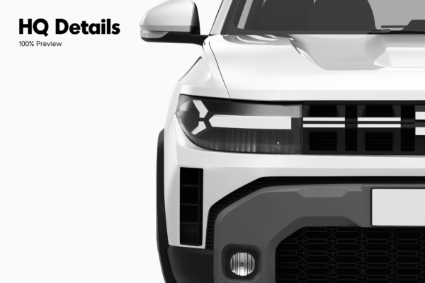 dacia duster suv mockup