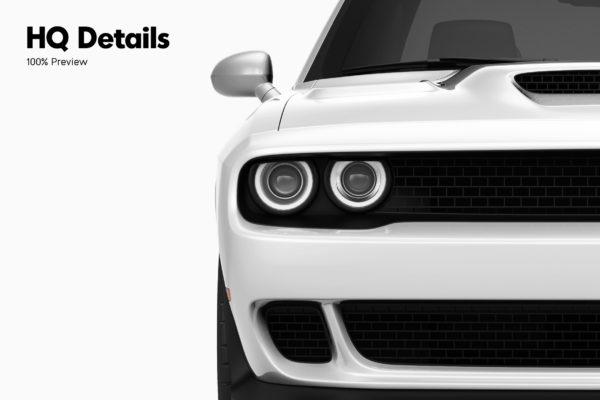dodge challenger muscle car mockup